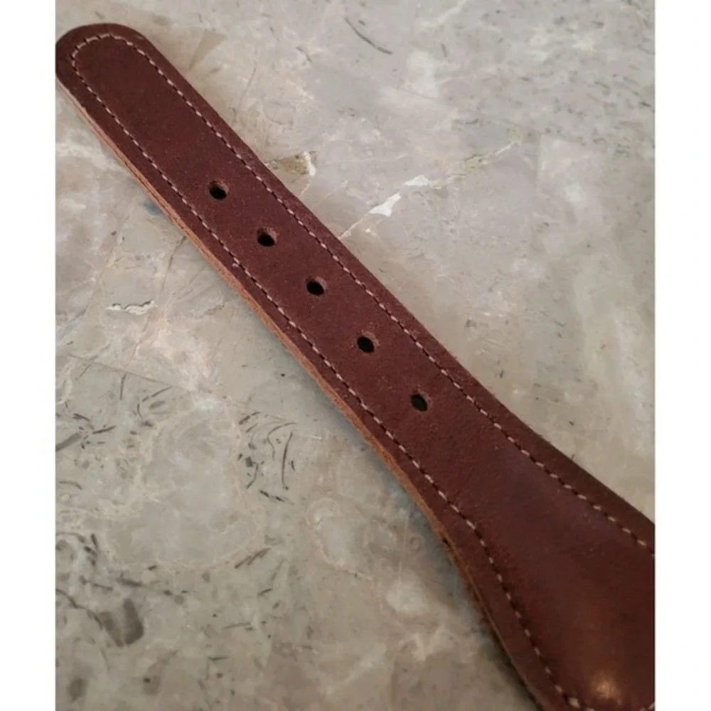 Men's Preston‎ Leather Swordfish Fish Belt Size 28 Fishermen's Aesthetic